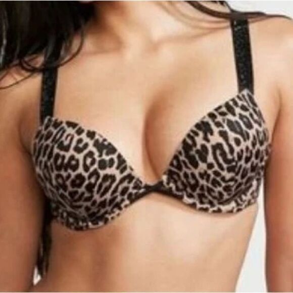 Victorias Secret Swim Shine Bling Strap Bombshell Add-2-Cups Push Up Bikini top - Picture 6 of 6